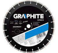 GRAPHITE Lame diamantée 350 x 25,4 mm, segmentée, soudée au laser