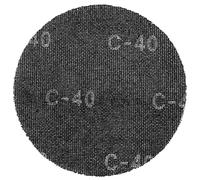 GRAPHITE Lot de 10 feuilles abrasives en carbure de silicium, 225 mm de diamètre, grain 40/80/120/180, coupe ouverte (K40)