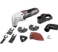 GRAPHITE Machine multifonctions 250W, nombre de vibrations 15000-21000 min-¹, coffret de transport ; Ponceuse multifonctions recommandée pour le tronçonnage, le ponçage et le grattage ; adaptateur d'a