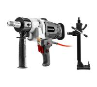 GRAPHITE bâti de carottage diamanté 2.200 W ; 2.000 t/min ; mandrin de forage avec diamètre 1 ¼" ; accessoires : bâti, poignées, support d'épaule, carottage à eau dans la pierre, l'asphalte, le béton 