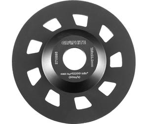 GRAPHITE Plateau de ponçage diamanté Disque de ponçage diamanté 125/115 x 22.2 x 5 mm, segment L/segment C/exécution lourde, pour poncer et tronçonner (125 x 22,2 x 5 mm, segment C)