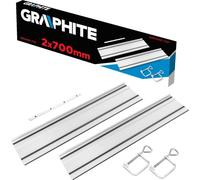 GRAPHITE Rails de guidage 2 x 700 mm, connecteur, 2 pinces