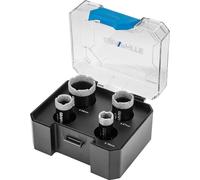 GRAPHITE Set 4 pièces diamant sec M14 ø 18 mm 22 mm, 27 mm, 35 mm, Set de forets diamantés pour carrelage