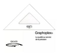 Graphoplex - Equerre 45° 3 bords anti-taches 32 cm