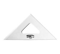 Graphoplex Equerre 45° 3 bords antitaches 21 cm Transparent