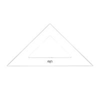 Graphoplex Equerre 45° 3 bords antitaches 50 cm Transparent