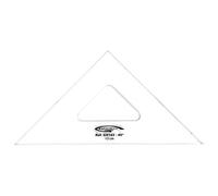Graphoplex Equerre 45° 3 bords droits 13 cm Transparent