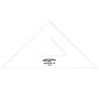 Graphoplex Equerre 45° 3 bords droits 21 cm Transparent