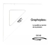 Graphoplex - Equerre 45° 3 bords droits 32 cm