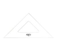 Graphoplex Équerre 45° 3 bords droits 37 cm Transparent