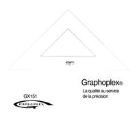 Graphoplex - Equerre 45° 3 bords droits 50 cm