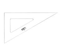 Graphoplex Equerre 60° 3 bords antitaches 32 cm Transparent