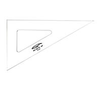 Graphoplex Equerre 60° 3 bords droits 15 cm Transparent