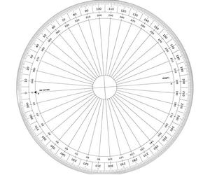 Graphoplex GX130G Rapporteur cercle entier Transparent