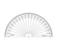 GRAPHOPLEX Rapporteur 1/2 cercle 16cm grades Transparent