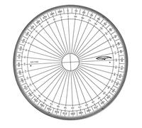 GRAPHOPLEX Rapporteur Cercle Entier 10 cm G - Graduation 400 Grades - Transparent et Lisible - Mesurer Angles en Système Centésimal - Materiel Geometrie Circulaire Professionnel - Incassable