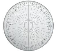 GRAPHOPLEX Rapporteur cercle entier 15cm degrés Transparent