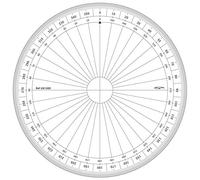 Graphoplex - Rapporteur cercle entier degrés Ø 20 cm