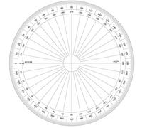 GRAPHOPLEX Rapporteur cercle entier 30cm degrés Transparent