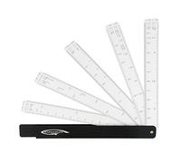 GRAPHOPLEX Regle 15 cm Réduction en Éventail - 10 Échelles de Conversion - Réglets Souples et Graduations Précises - Materiel Mesure Rigide - Architecte, Étudiant, École - Trace, Coupe - Précision