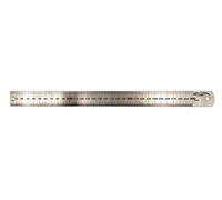 GRAPHOPLEX Règle 30 cm Acier - Réglet de Précision avec Double Graduation - Gravure Chimique et Thermique Durable - Lisibilité Parfaite - Reglet Incassable Metal - Traçage, Mesure - Outil Polyvalent