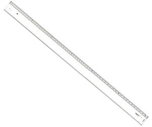 GRAPHOPLEX Regle 60 cm Transparente Biseautée avec Bosselage - Graduations Antireflets - Outil de Précision Dessin Technique et Études - Matériel Rigide Tracé Professionnel, Scolaire