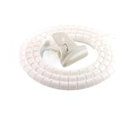 GRASAKY Enrouleur de câble spiralé de 1,5 mètre, for la Gestion des câbles et des Fils protéger Le Manchon(White,ID 8mm)
