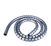 GRASAKY Enrouleur de câble spiralé de 5 mètres, Gaine de Protection for Tube de 10 mm à 40 mm, Organiseur de Protection for Cordon d'alimentation protéger Le Manchon(Grey,ID 32mm)
