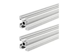 GRASAKY Lot de 2 profilés en aluminium 2020 en V for rails d'aquarium, pieds de table et de banc, support d'exposition Cadre(Silver,650mm long)