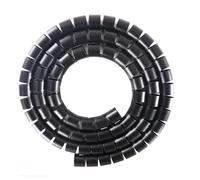 GRASAKY Manchon de Protection de câble en Spirale de 1 mètre, Enrouleur de câble, Organisateur de Tube Robuste protéger Le Manchon(Noir,ID 16mm)