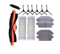 GRASKY Brosse principale, filtre Hepa, brosse latérale, serpillère/convient pour Xiaomi STYJ02YM Mi Mop Pro Conga 3490 Viomi V2 PRO V3 SE V-RVCLM21B 3C B106CN (couleur : blanc)