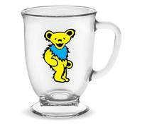 Grateful Dead: Yellow Dancing Bear 16oz Glass Cafe Mug
