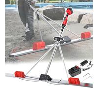 Grattoir à béton électrique avec kit de vibration, 6000 tr/min, 9 vitesses réglables, affichage numérique, grattoir triangulaire fixe, idéal pour le traitement du béton