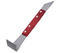 Grattoir à Écorce Manuel Double Tête 1 Pièce en Acier et Bois | Écorcisseur à Manche Ergonomique, Lame Droite et Partie Courbe, Branches, Poteaux, Jardin Couleur Aléatoire