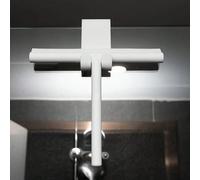 Grattoir à main en silicone, avec raclette en verre, grattoir de douche, grattoir de nettoyage domestique, grattoir de fenêtre, raclette d'élimination de l'eau, convient pour les portes de douche, sal