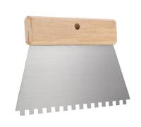 Grattoir à Mastic à Lame Dentée en Acier au Carbone pour Réparations | Finition Céramique Miroir, Manche Bois Antidérapant, Tête Extra Large, Usage Chantier et Bricolage