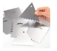 Grattoir à pâte - COM-FOUR - Ensemble de 6 pcs - Aluminium - Haute qualité - Stabilité de forme