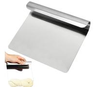 Grattoir à Pâte en Acier, Coupe Pâte, Ramasse Légumes, Coupe-Pâte à Pain, Inoxydable Grattoir à Patisserie, 14 X 12 cm Hachoir à Grattoir pour Pain Cuisine, Pâtisserie, Pizza, Crêpes, Les Légumes