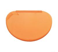Grattoir à pâte en plastique demi-cercle Outil de cuisson Grattoir à crème flexible pour gâteaux, glaçage, beurre, pâte, traitement facile à nettoyer, orange, 16 x 11 cm