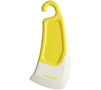 Grattoir à pâte en silicone pour le nettoyage de la cuisine - Racloir flexible pour bol élimine la graisse des casseroles, poêles - Outil de cuisson anti-rayures avec crochet de suspension - Jaune