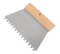 Grattoir à Peinture Dentelé en Acier au Carbone, Poignée Bois | Outil de Peintre pour Ciment et Plâtre, Tête Extra Large, Bord Renforcé, Usage Chantier et Maison