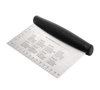 Grattoir de comptoir de cuisine,Raclette de planche à découper, Grattoir carré pour aliments Outils Grattoir à pâte avec vague, coupe-pâtisserie, grattoir de cuisine et hachoir pour pizza et pâte à