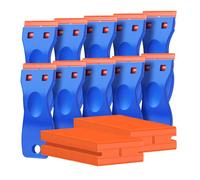 Grattoir de lame de rasoir en plastique, outil d'élimination des étiquettes pour sans rayures, dissolvant d'adhésif pour autocollants, peintures sur fenêtre de voiture et verre Blue 10pcs scraper