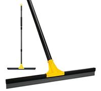 Grattoir de sol extérieur résistant, 60 cm balai raclette à long manche 160 cm pour nettoyer garage cour salle de bain douche fenêtre en verre carrelage terrasse marbre eau