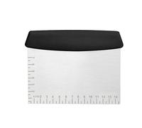 Grattoir de table en acier inoxydable - Coupe-pâte pour - Coupe-pizza poli multifonction - Grattoir - Hachoir en acier inoxydable avec échelle de mesure pour pizza