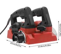 Grattoir électrique mural - Rabot mural manuel - 1300 W - 110/220 V - Avec câble - Mallette de transport - Pour enlever la peinture et le mastic - Rouge