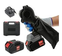 Grattoir électrique sans fil 600 W, 8000 tr/min, avec sac à poussière, verrouillage de sécurité et affichage de l'alimentation pour jardins et vergers