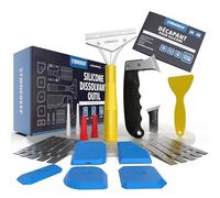 Grattoir Joint Silicone Kit 23 Pièces Enlever Joint Carrelage Douche | Enlever le vieux cordon, appliquer, lisser : 23 pièces pour le chantier complet, de la douche au plan de travail