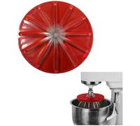 Grattoir mélangeur en silicone et pour éclaboussures pour batteurs sur socle de 4,3 l 4,7 l avec fouet à 6 fils de fixation - Outil de cuisson de cuisine de couleur blanche (D)