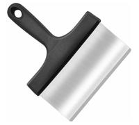 Grattoir plancha professionnel INOX, poignée confortable, nettoyage plaque gril barbecue, outil cuisine
